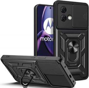 Techsuit CamShield - Ανθεκτική Θήκη με Κάλυμμα για την Κάμερα - Μεταλλικό Ring Holder - Motorola Moto G84 - Black (5949419070530) 117054