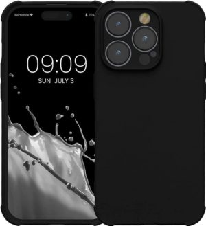 KWmobile Θήκη Σιλικόνης Apple iPhone 14 Pro με Πλαίσιο Κάμερας και TPU Bumper - Black Matte (60221.47) 60221.47
