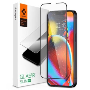 Spigen GLAS.tR Slim HD - Αντιχαρακτικό Fullface Γυάλινο Tempered Glass - Apple iPhone 13 mini - Black (AGL03404) AGL03404