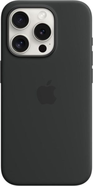 Official Apple Θήκη Σιλικόνης με MagSafe Apple iPhone 15 Pro - Black (MT1A3ZM/A) 13022101