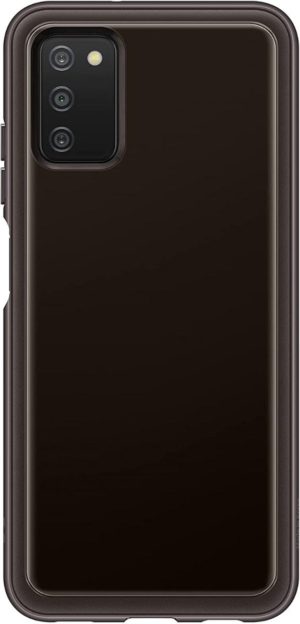 Official Samsung Θήκη Σιλικόνης Soft Clear Cover - Samsung Galaxy A03s - Black (EF-QA038TBEGEU) 13017499