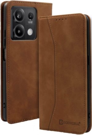 Θήκη Πορτοφόλι - Xiaomi Redmi Note 13 5G - Bodycell Book Case - Brown (5206015073601) BB-00040
