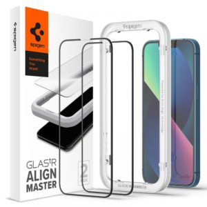 Spigen GLAS.tR ALIGNmaster - Αντιχαρακτικό Fullface Γυάλινο Tempered Glass Apple iPhone 14 Plus / 13 Pro Max - 2 Τεμάχια - Black (AGL03377) AGL03377