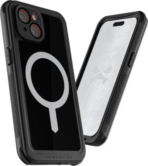 Ghostek Nautical 4 - Ανθεκτική Αδιάβροχη Θήκη MagSafe με Περιστρεφόμενο Κλιπ Ζώνης - Apple iPhone 15 - Black (GHOCAS3608) GHOCAS3608