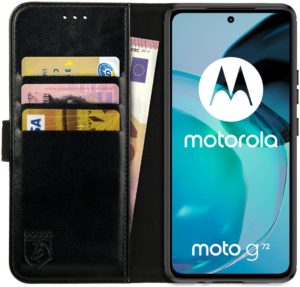 Rosso Element PU Θήκη Πορτοφόλι Motorola Moto G72 - Black (8719246376887) 110902