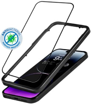 Crong Anti-Bacterial 3D Armor Glass - Fullface Αντιβακτηριδιακό Tempered Glass Apple iPhone 14 Pro Max - Black (CRG-AB3DAG-IP14PM) CRG-AB3DAG-IP14PM