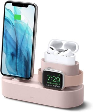 Elago Charging Hub Pro για iPhone 11 Pro Max / 11 Pro / AirPods Pro 2nd Gen / 1st Gen / Apple Watch - Sand Pink (EST-TRIOPRO-SPK) EST-TRIOPRO-SPK