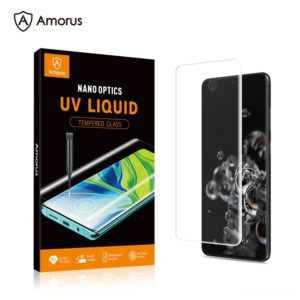 AMORUS Tempered Glass 3D Full Cover [UV Light Irradiation] for Samsung Galaxy S20 Ultra-clear MPS15717
