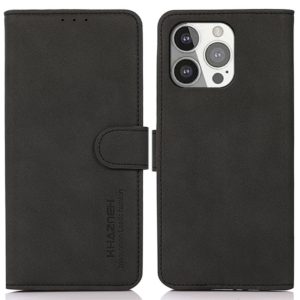 Θήκη iPhone 13 Pro 6.1 KHAZNEH Smooth Leather Wallet-black MPS15290