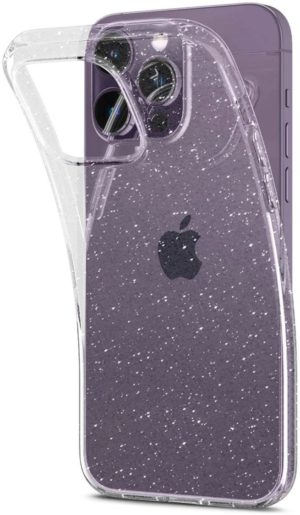 HappyCase Διάφανη Θήκη Σιλικόνης Apple iPhone 14 Pro - Glitter Print (8719246375354) 110930