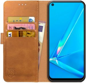 Rosso Element PU Θήκη Πορτοφόλι Oppo A72 / A52 - Light Brown (8719246262890) 96113